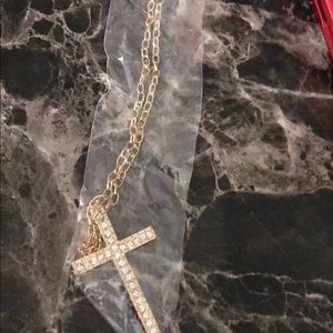 Long cross necklace